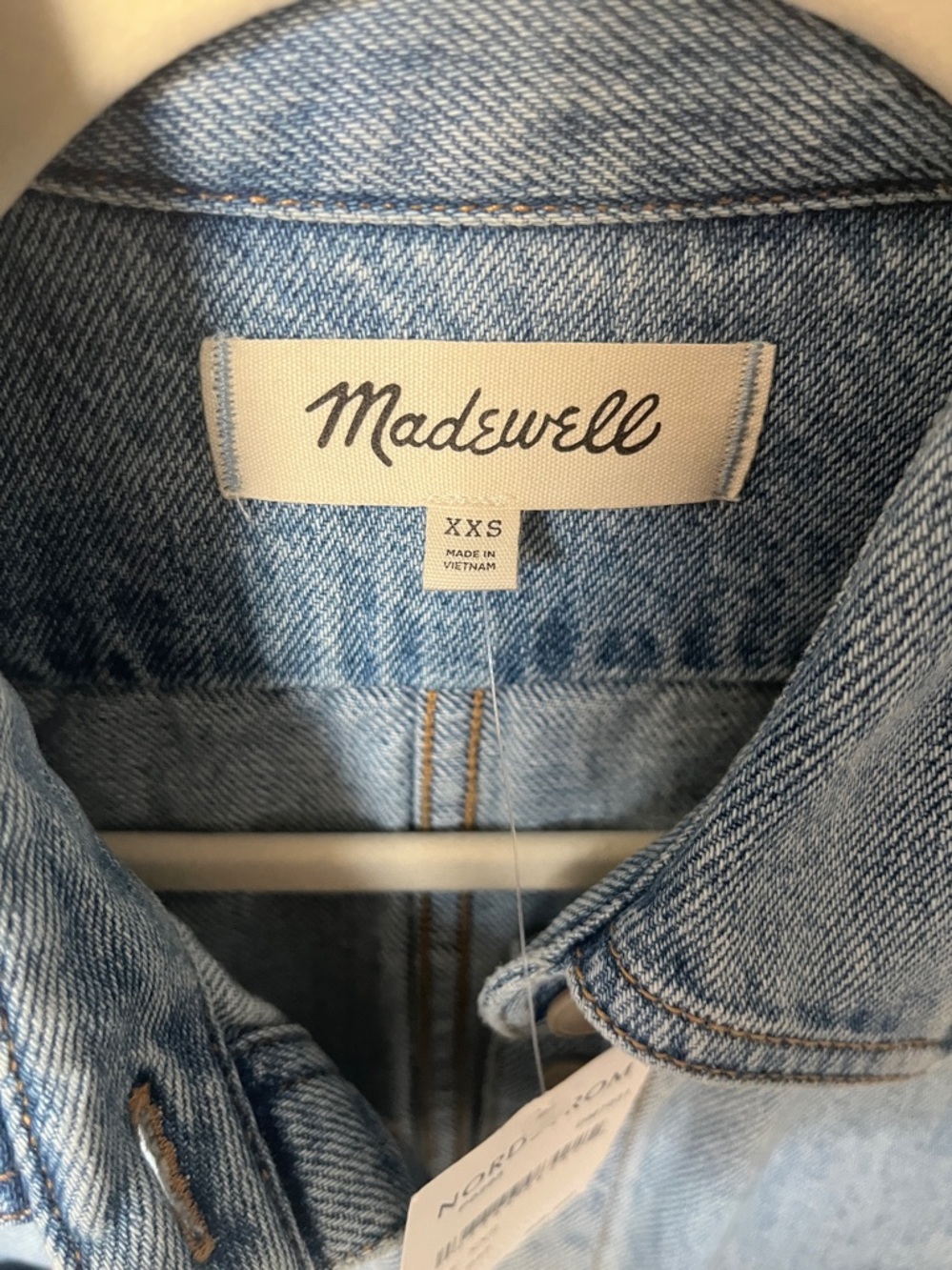 NWT Madewell Light Blue Denim Shirt Jacket Xxs - Picture 2 of 6